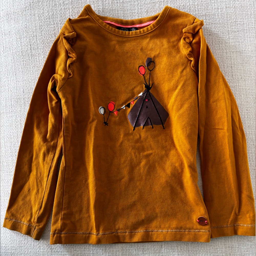 Mustard Long-Sleeve Graphic Tee